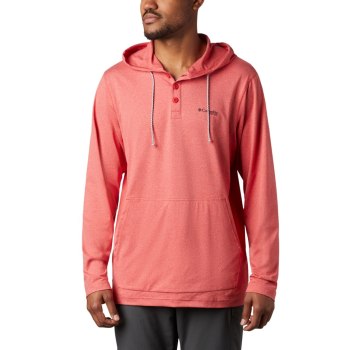 Columbia Hoodie Heren, PFG Slack Tide Henley Rood, 12ICGTDAH